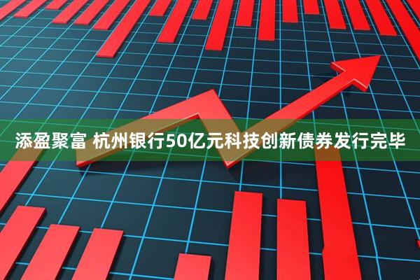 添盈聚富 杭州银行50亿元科技创新债券发行完毕